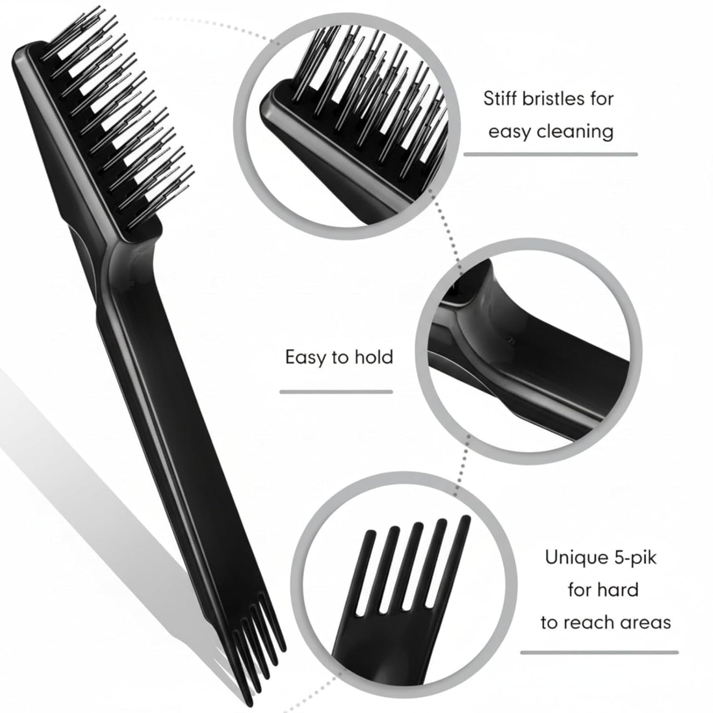 Yaomiao Hair Brush Cleaner Tool - 2-in-1 Dual Edge Brush & Comb Cleaner for Home & Salon Use | 2 Pack