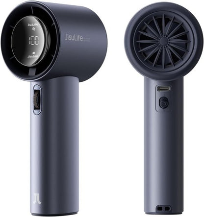 JISULIFE Portable Handheld Fan - Adjustable Speed Turbo Mini with 3600mAh Battery | Rechargeable, Blue