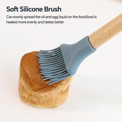 Skiennix Silicone Spatula Set - 5 Pcs Food Grade Rubber, Heat Resistant Up to 600°F, Ergonomic Grip