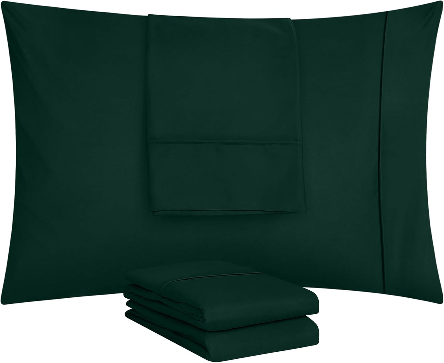 Utopia Bedding Queen Pillow Cases - 4 Pack Soft Brushed Microfiber | Fade Resistant 20 x 30 Inches (Emerald)