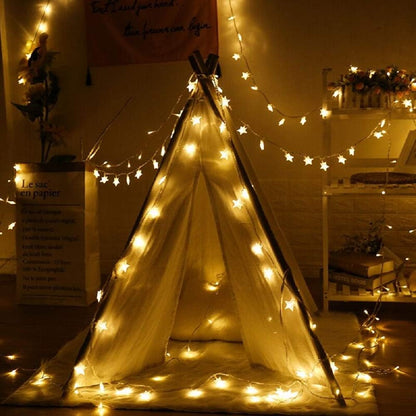 WFGGEH Star Fairy String Lights - 10ft 20 LED Warm White for Birthday & Christmas Home Decor