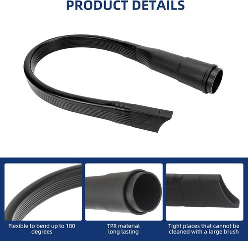 Flexible Vacuum Crevice Tool - 25" Attachment for 1-1/4" or 1-3/8" Hoses | Perfect for Tight Spaces