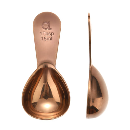 Apace Living Coffee Scoop (Set of 2) - 1 Tablespoon (Tbsp) - The Best Stainless Steel Measuring Spoons for Coffee, Tea, and More (Rose Gold)