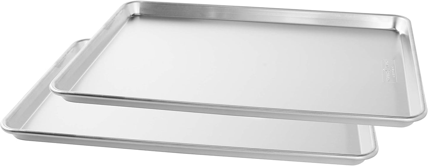 Nordic Ware | Extra Large Baking Set - 21 x 15 Inch Aluminum Pans with Steel Rim, 2-Pack