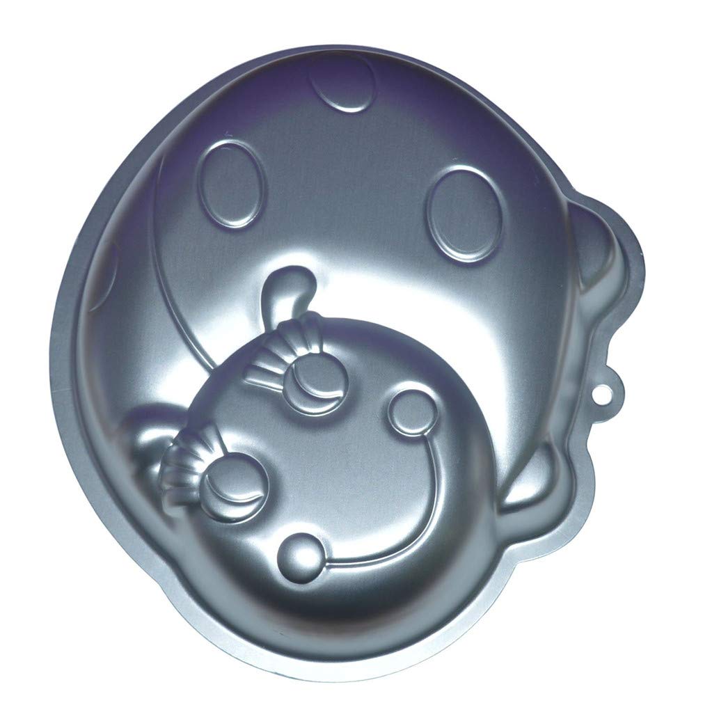 Ulalaza 3D Ladybug Baking Pan Aluminum Cake Mold DIY Birthday Cake Mould Kitchen Supplies