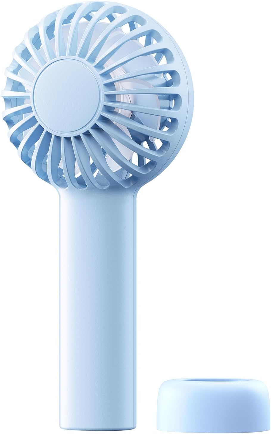 Sweetfull Mini Portable Fan - Rechargeable Handheld Fan with 3 Speeds | Cute Light Blue Design for Travel & Makeup