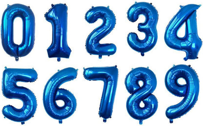 YPSelected 32-Inch Large Blue Helium Number Balloon - Perfect for Birthday & Wedding Celebrations