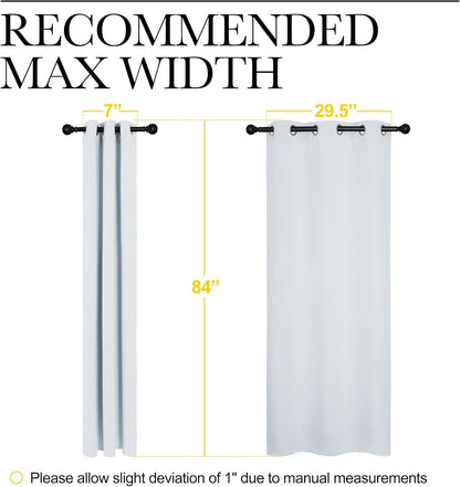 NICETOWN Room Darkening Curtain Panels - Thermal Insulated Drapes for Bedroom | Greyish White, 34x84 Inches (2 Panels)