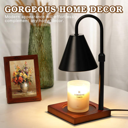 Skiennix Candle Warmer Lamp - Dimmable & Timer Feature | Adjustable Black Design for Cozy Home Decor