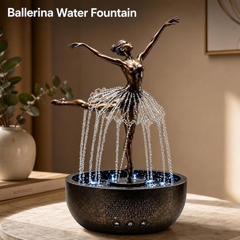 Ballerina Tabletop Water Fountain with USB Style-b+ Water Pump
