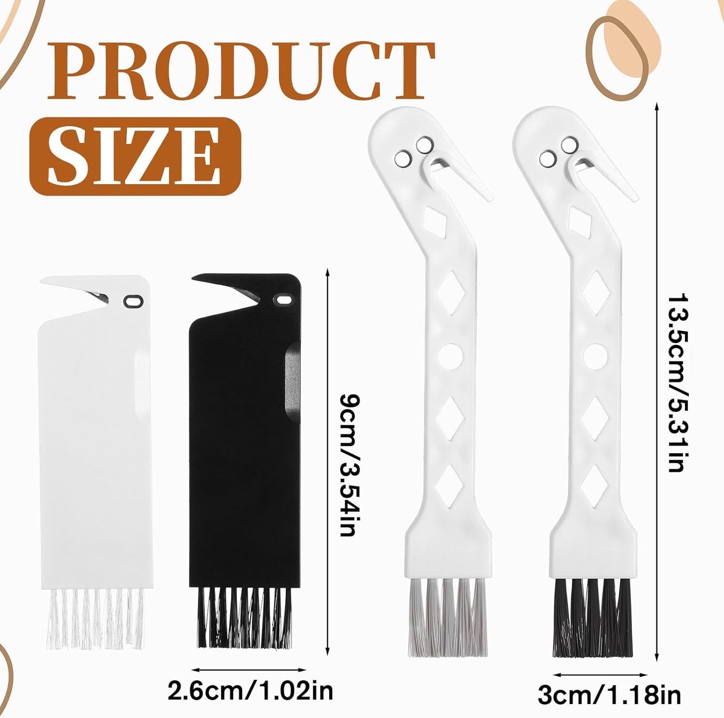 Skiennix Handheld Vacuum Cleaner Brush - 2-in-1 Universal Dust Tool for Robot Sweepers | 4 PCS Set