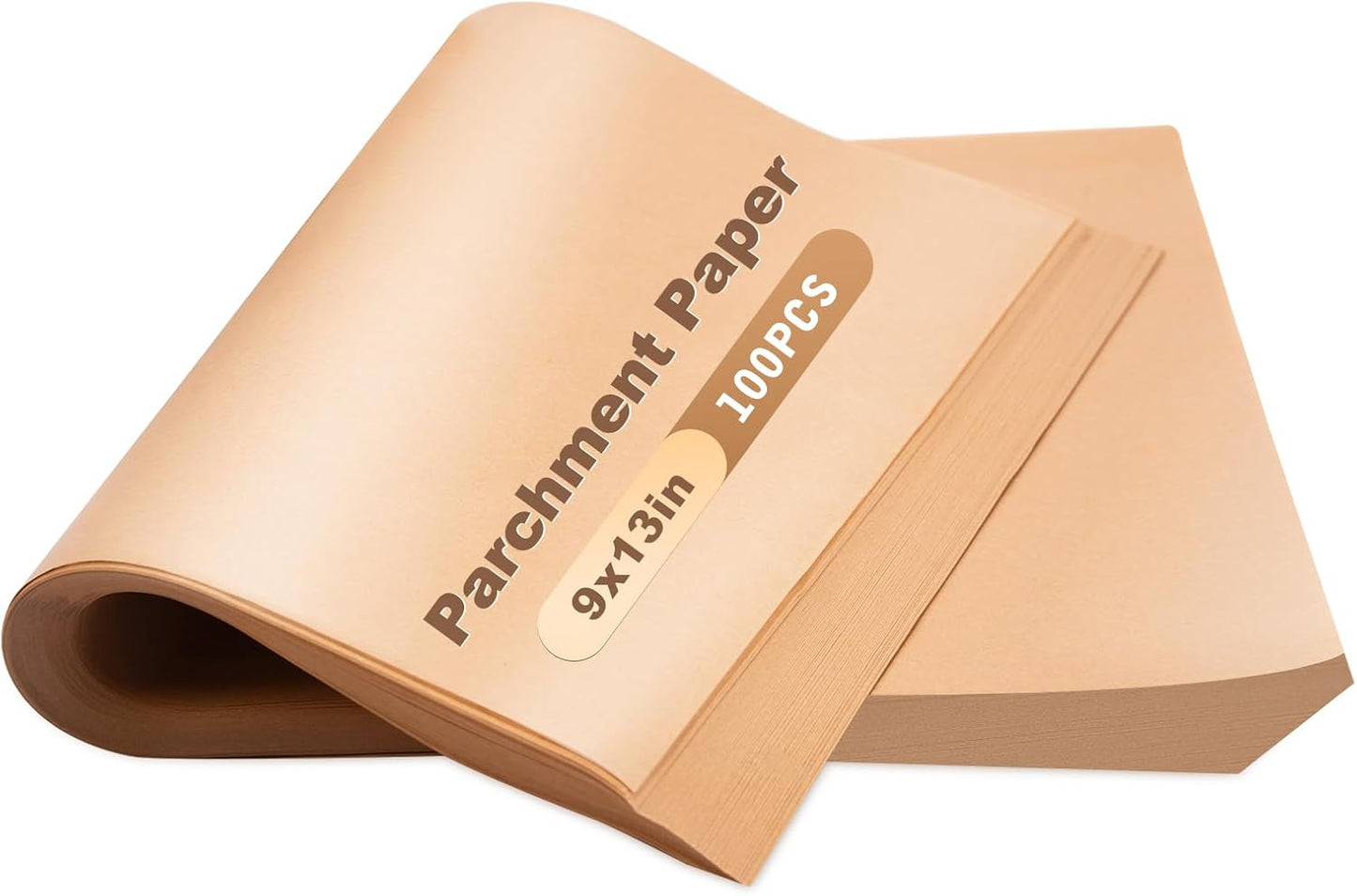 Unbleached Parchment Paper - 100 PCS Nonstick Baking Sheets | 23cm x 33cm, High Temp & Oil Resistant