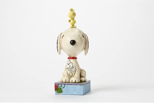 Enesco Peanuts Collection | Jim Shore Snoopy & Woodstock Figurine - Handcrafted 5-Inch Collectible Decor
