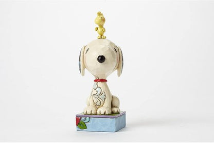 Enesco Peanuts Collection | Jim Shore Snoopy & Woodstock Figurine - Handcrafted 5-Inch Collectible Decor