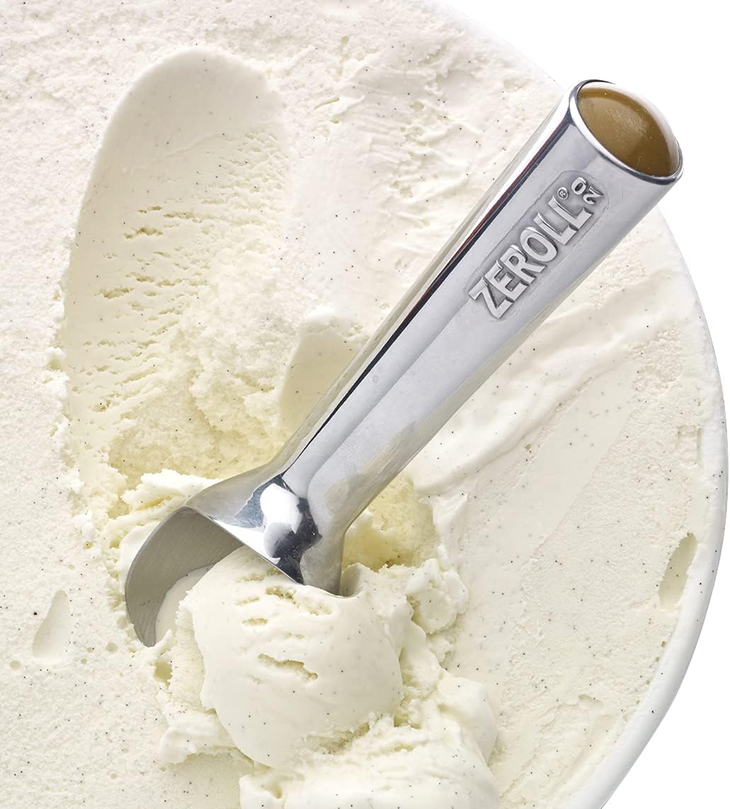 Zeroll Ice Cream Scoop - Unique Liquid-Filled Handle for Easy Release | 20 oz Silver Aluminum Design
