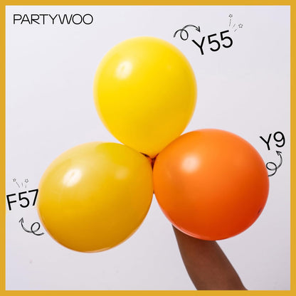 PartyWoo Mustard Yellow Balloons - 120pcs Boho Neutral Fall Balloon Arch Kit | 18", 12", 10", 5" Sizes for Birthday & Baby Shower Decor