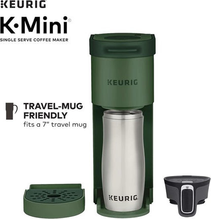 Keurig K-Mini Coffee Maker - Quick Brewing Single Serve with 6-12 Oz Cup Sizes | Evergreen Finish