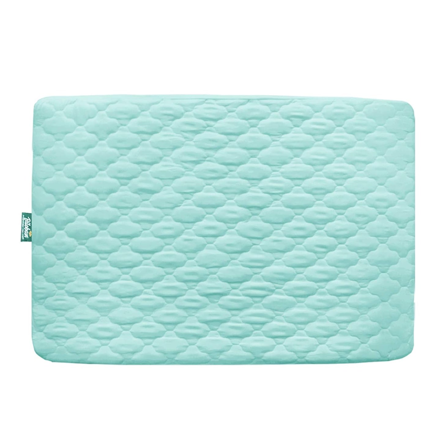 Skiennix Waterproof Playard Sheet - Quilted Protector for Baby Mattress 39" X 27" | Aqua Color