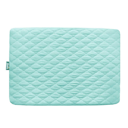 Skiennix Waterproof Playard Sheet - Quilted Protector for Baby Mattress 39" X 27" | Aqua Color