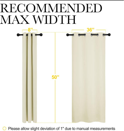 NICETOWN Kitchen Curtains - Thermal Insulated Grommet Draperies for Room Darkening | Beige, 2 Panels (W42 x L50 inches)