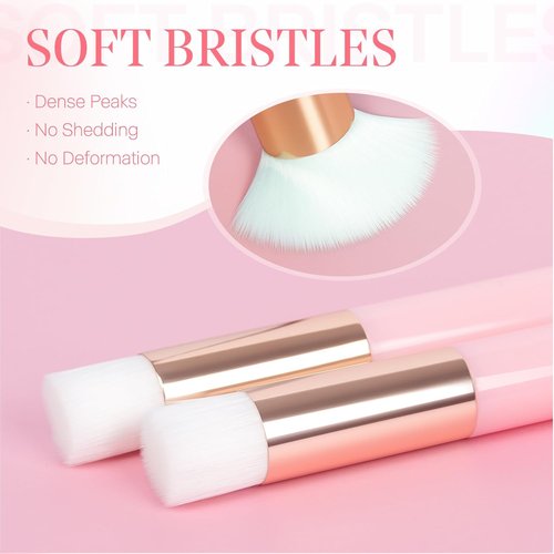 Buqikma Lash Brush Cleaning Set - 2 Pink Brushes for Effective Lash and Blackhead Removal
