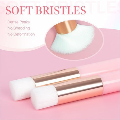 Buqikma Lash Brush Cleaning Set - 2 Pink Brushes for Effective Lash and Blackhead Removal