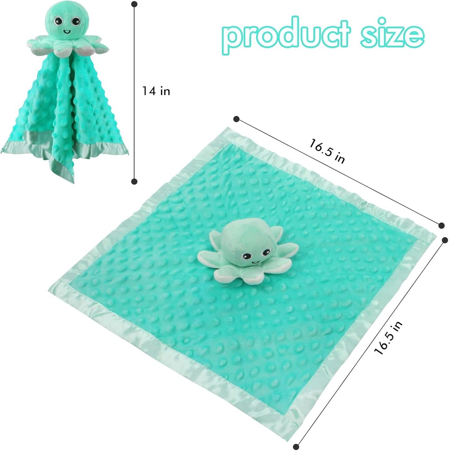 Skiennix Baby Security Blanket - Plush Octopus Lovey Snuggle Toy for Newborns | Perfect Gift for Boys & Girls
