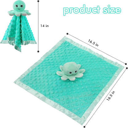 Skiennix Baby Security Blanket - Plush Octopus Lovey Snuggle Toy for Newborns | Perfect Gift for Boys & Girls