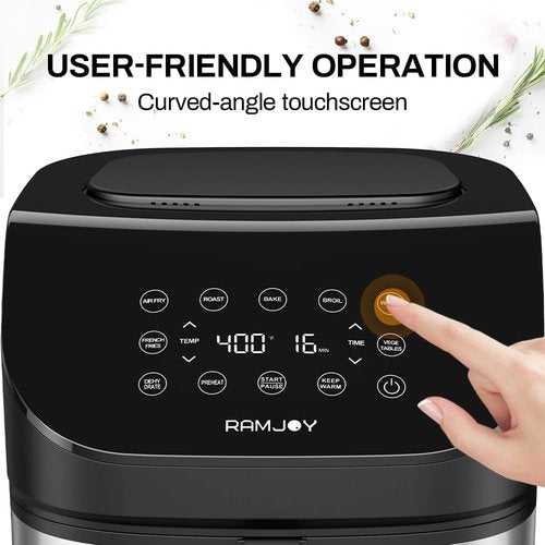 Air Fryer 6.8 Quarts by [Brand Name] - 10-in-1 Multi-Function Cooking | Nonstick, Dishwasher-Safe, Stainless Steel