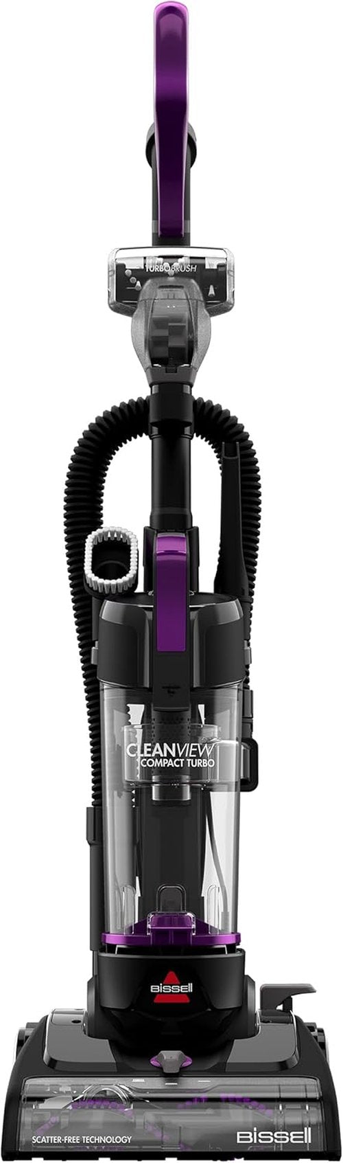 Bissell CleanView Compact Turbo Vacuum - Full-Size Power, Quick Release Wand | Ideal for Apartments & Dorms