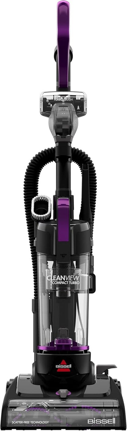 Bissell CleanView Compact Turbo Vacuum - Full-Size Power, Quick Release Wand | Ideal for Apartments & Dorms