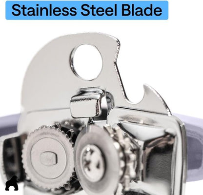 Gorilla Grip Heavy Duty Can Opener - Stainless Steel with Comfortable Handle & Oversized Knob | Lavender