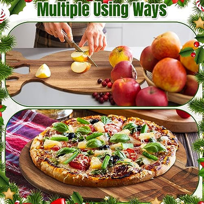 Christmas Themed Cutting Boards Set - Antler, Tree & Bowknot with Handles