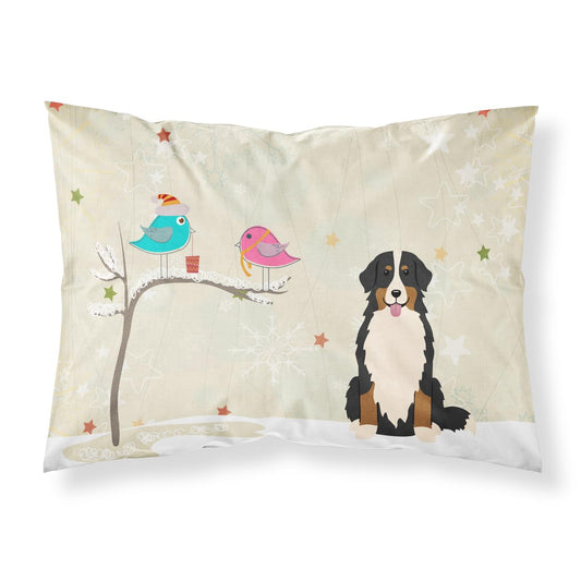 Caroline's Treasures BB2508PILLOWCASE between Friends Bernese Mountain Dog Fabric Standard Pillowcase Lightweight Super Soft Easy Care Decorative Artwork Pillowcase, Standard