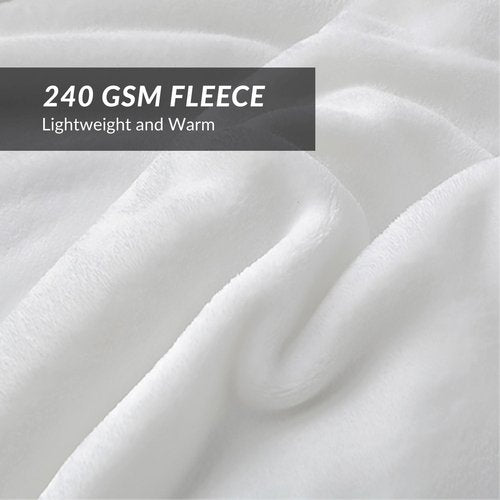 Bedsure GentleSoft Fleece Blankets King Size White - Bed Blanket Soft Lightweight Plush Cozy Fuzzy Luxury Microfiber, 108x90 inches
