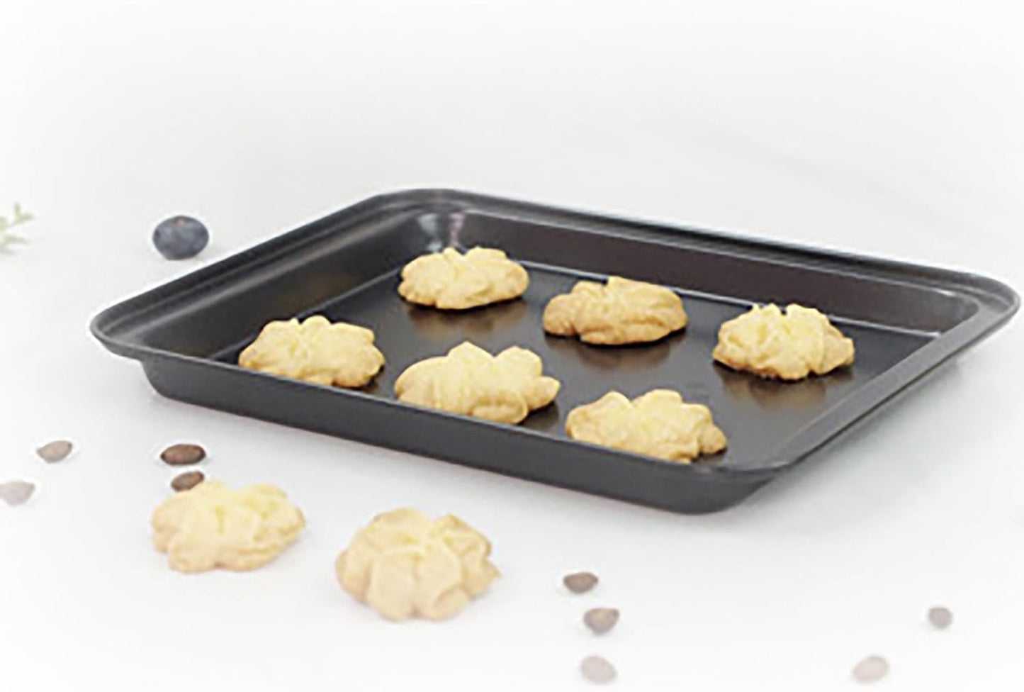 Skiennix Cookie Baking Sheet - 9.5 Inch x 7 Inch Nonstick Iron Plate for Cookies, Roasting & Baking