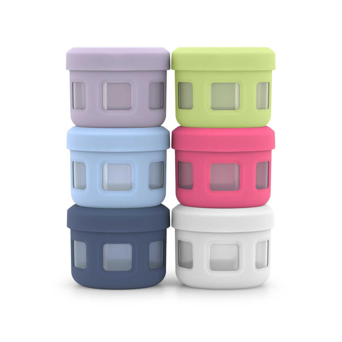 Ello Reusable Condiment Containers 4oz each with Screw-on Leak Proof Lid 6 Pack | Perfect for Salad Dressing Sauce Dips Lunchbox Picnic Travel Bento Box | BPA-Free | Dishwasher Safe | Sunny Daze