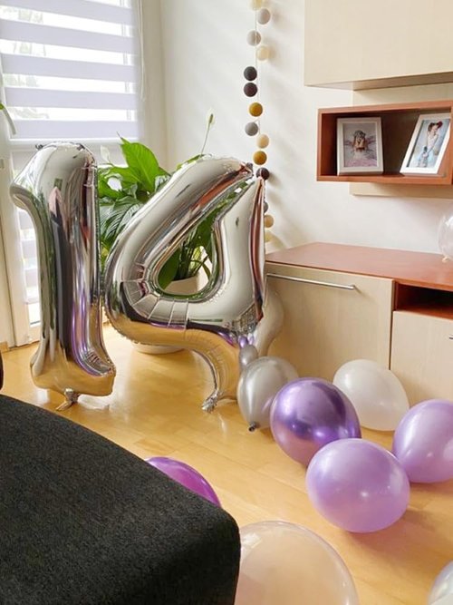 40 Inch Silver Number 4 Balloon by [Brand Name] - Perfect for Birthdays, Graduations & Weddings