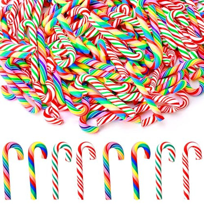 120 Pcs Christmas Candy Cane Ornaments - Mini 2in Candy Canes for Tree, Wreaths, Vase Fillers (Variation: Christmas Candy Cane Style)