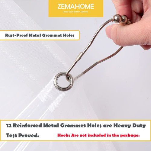 ZEMAHOME 2 Pack PEVA Plastic Shower Curtain Liner Premium Light Weight 72" x 72" Clear Bathroom Shower Showroom Curtain Liner with Rustproof Metal Gromments and Weighted Magnet
