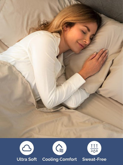 Extra Deep King Sheet Set - 6 Piece Breathable and Cooling Sheets - Hotel Luxury Bedding for Women, Men, Kids & Teens - Easy & Secure Fit - Soft, Wrinkle Free and Comfy - Extra Deep Pockets - Cream