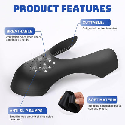 Skiennix Sneaker Crease Protectors - Prevent Creases for Air Force, Jordan, Dunk Low | Men's 7-13, Women's 5-9