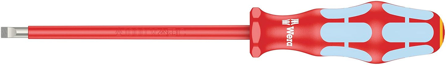 Wera 05022732001 Kraftform VDE Stainless Steel Slotted Screwdriver - 7/32" Head, 3.86" Blade Length