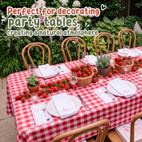 Artificial Red Cherry Tomatoes Set - Realistic Faux Fruit Decor, 100 Pcs