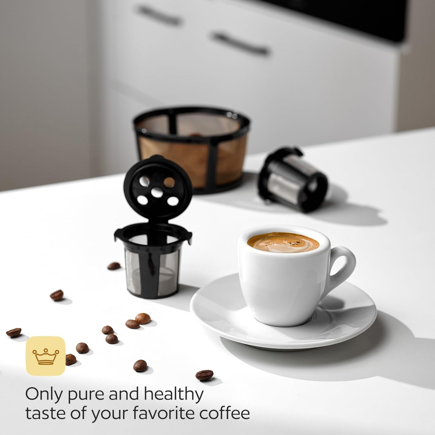 Skiennix Reusable K Cups - Eco-Friendly Coffee Filters for Keurig K-Duo | Perfect for Hot & Iced Coffee