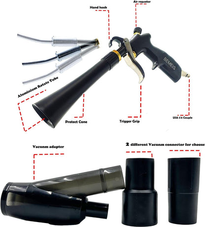 Air Blow Gun & Vacuum Gun by [Brand Name] - Adjustable Brass Nozzle for Efficient Cleaning | 2-in-1 Design