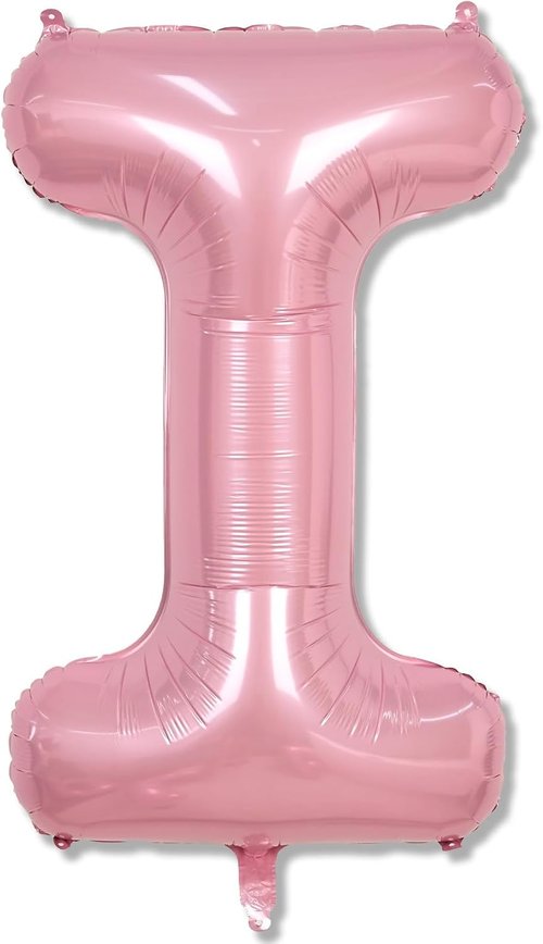 Letter Balloon - Pastel Pink 40" Foil Alphabet | Large Self-Inflating for Birthday & Baby Shower Decor