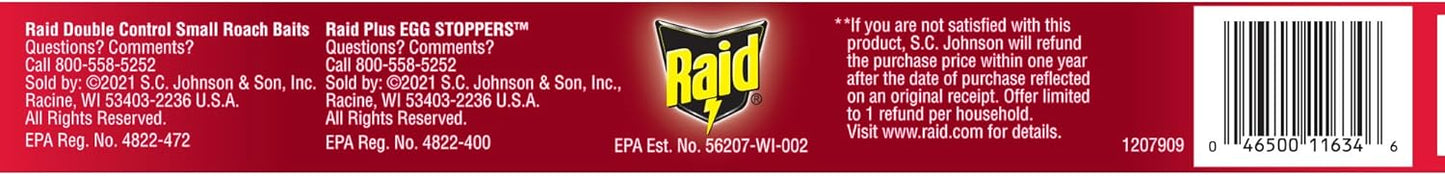 Raid Roach Killer Baits - Effective Pest Control with Egg Stoppers | 12 Count