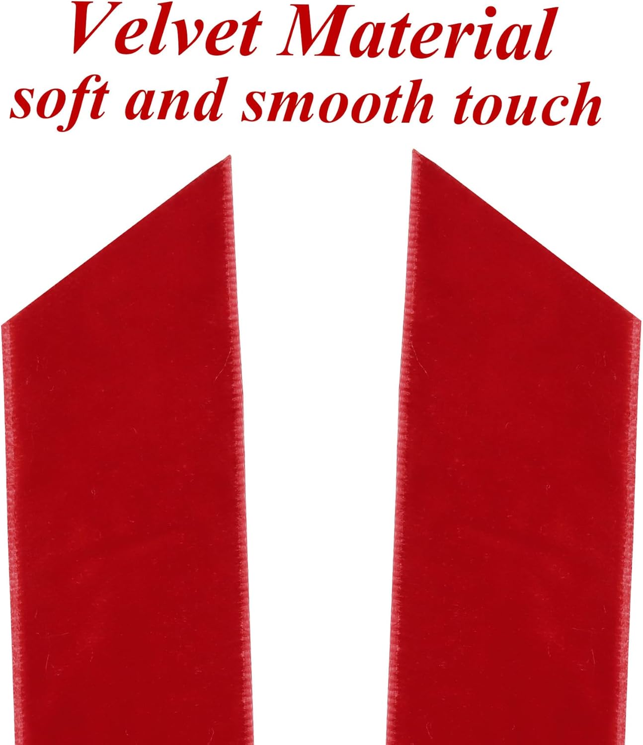 Regine Switzerland Red Velvet Ribbon Bows - 12Pcs 5in x 10in Christmas Tree Ornaments | Holiday Decor