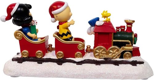 Kurt Adler Musical Train Table Décor - Battery Operated Peanuts Design | Perfect Holiday Decoration